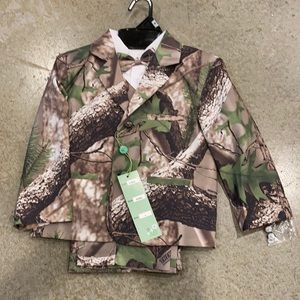 Boys trek camo suit tuxedo ringbear camouflage